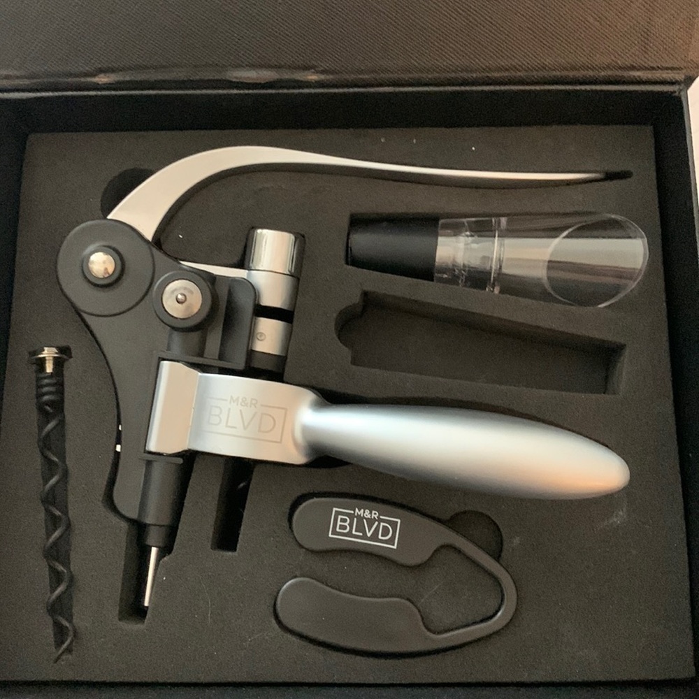 M&R Blvd Wine Bottle opener Set with one small missing piece